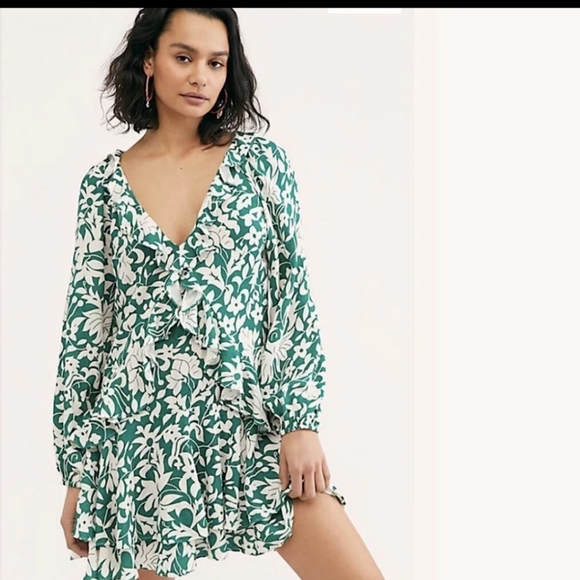 Free People Flower Print Flowy Dress 👗 - Picture 1 of 7